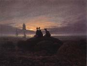 Caspar David Friedrich Moonsise over the Sea oil